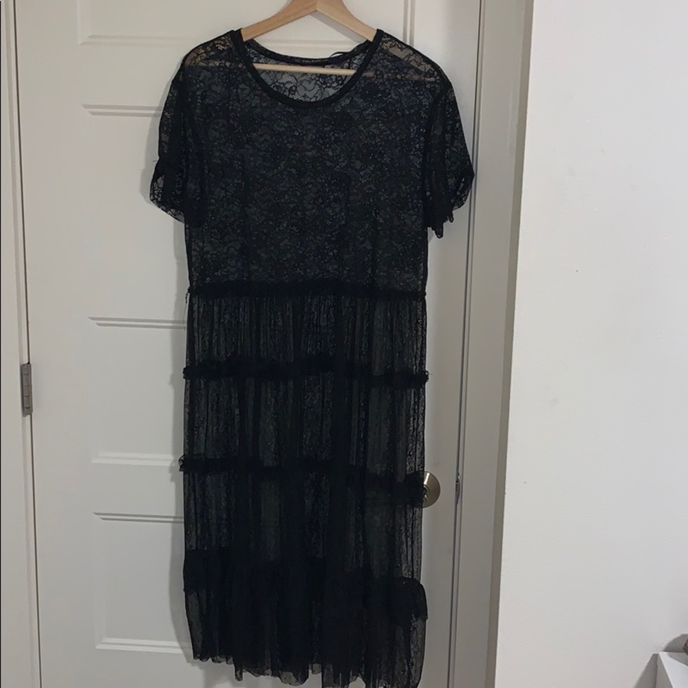 Cute Black Lace Zara Dress